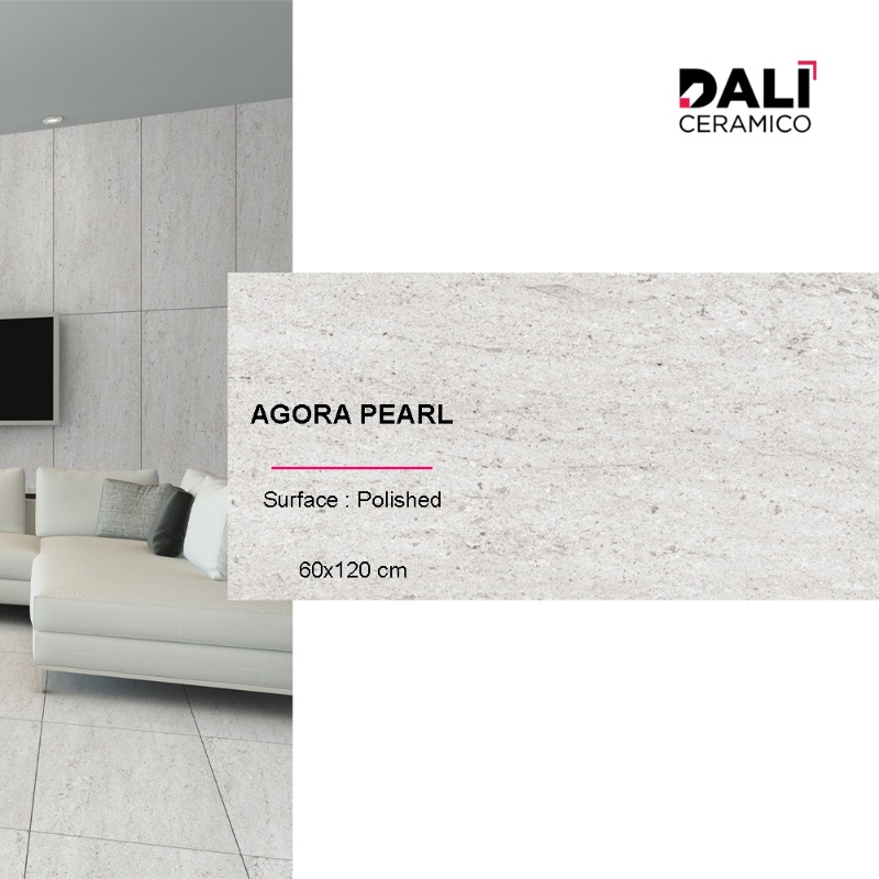 Agora Pearl | White Polished Porcelain Tiles | 60x120cm | Floor Tiles | Wall Tiles