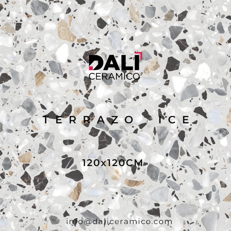 Terrazzo Stone | Porcelain Tiles | 120x120 cm | 48x48 inch | Matt Porcelain Tiles | Floor Tiles